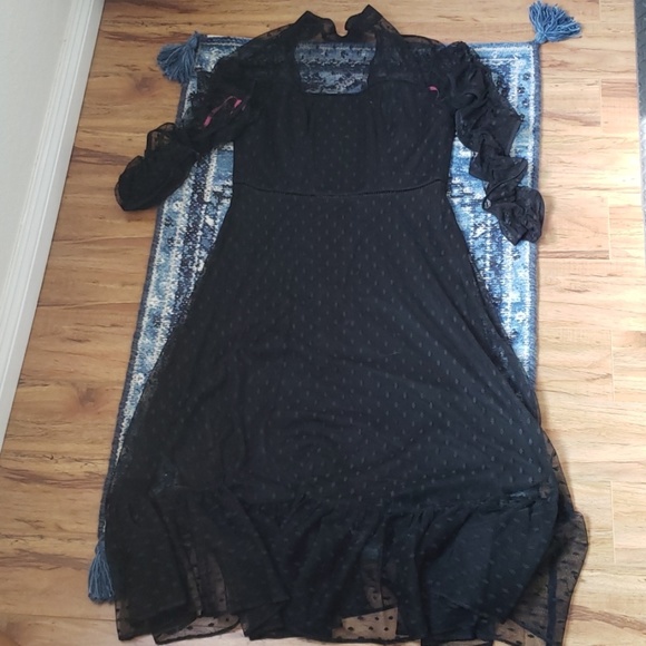 Victorian Glamm Dotted Dress Betsey Johnson - Picture 3 of 6